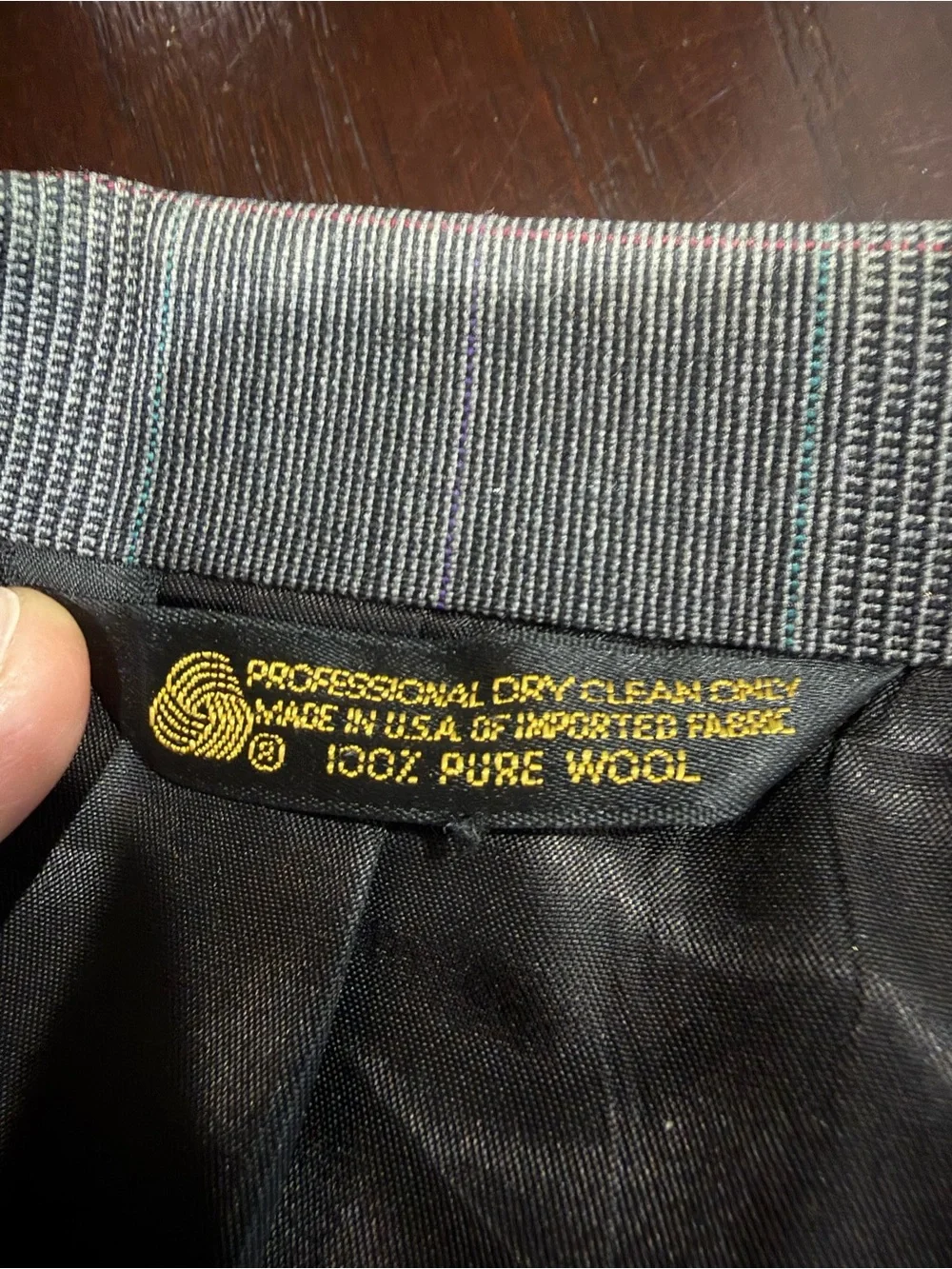 Vintage Corbin Ltd Glen Plaid Suit Mens [46?] Grey 100% Wool